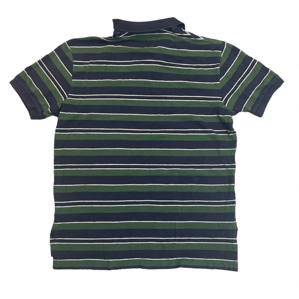 80s/90s Polo Ralph Lauren Short Sleeve Polo Blue Green Stripe Size Large